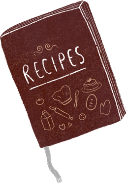 Recipe book illustration